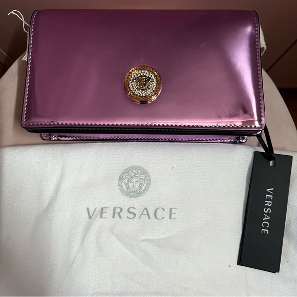 Authentic Versace shoe and matching bag Size 6.5 Sandal Lillia crystal - Picture 13 of 16